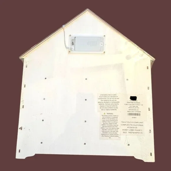 Wooden Light-Up House Advent Calendar With 24 Numbered Drawers & Festive LED Lig - Picture 6 of 7